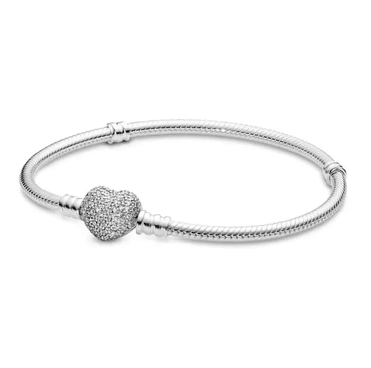 Brazalete con Broche Corazón Brillante