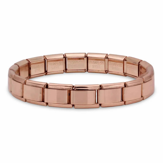 Brazalete Italiano en Oro Rosa