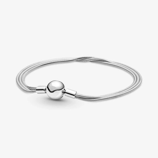 Brazalete de Plata con Broche Esférico