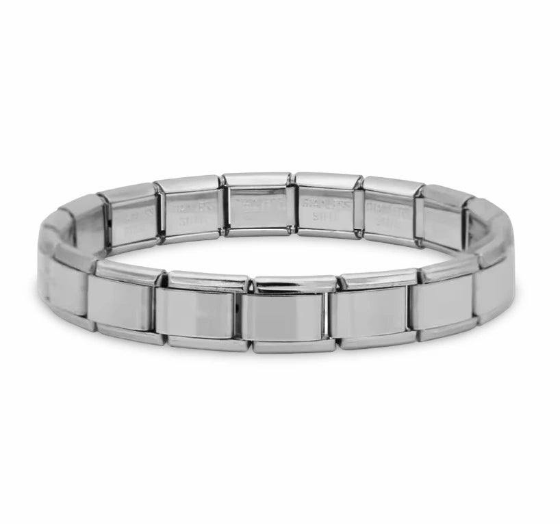 Brazalete Italiano en Plateado