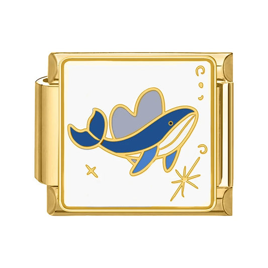 Charm Italiano con Ballena Estelar en Oro