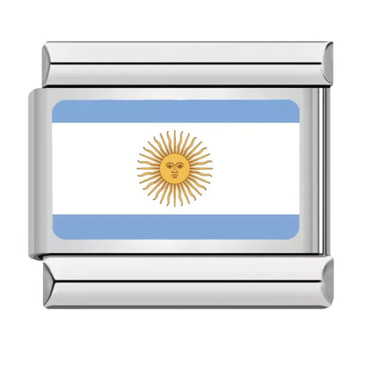 Charm Italiano con Diseño de Bandera Argentina