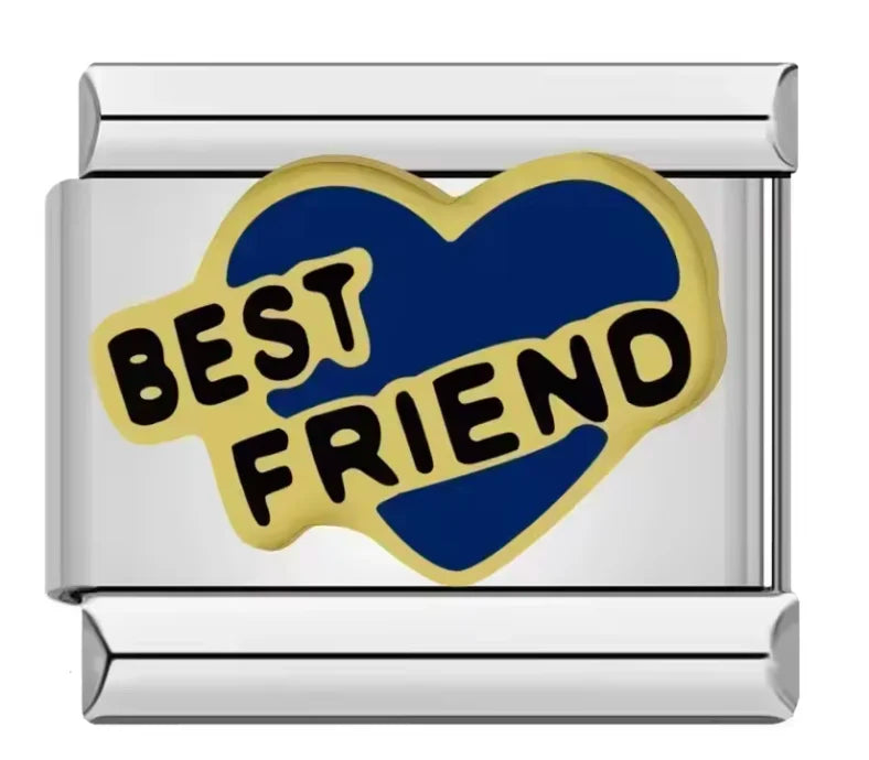 Charm Italiano con Símbolo de "Best Friend"