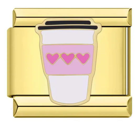 Charm Italiano Bote Corazones Rosas