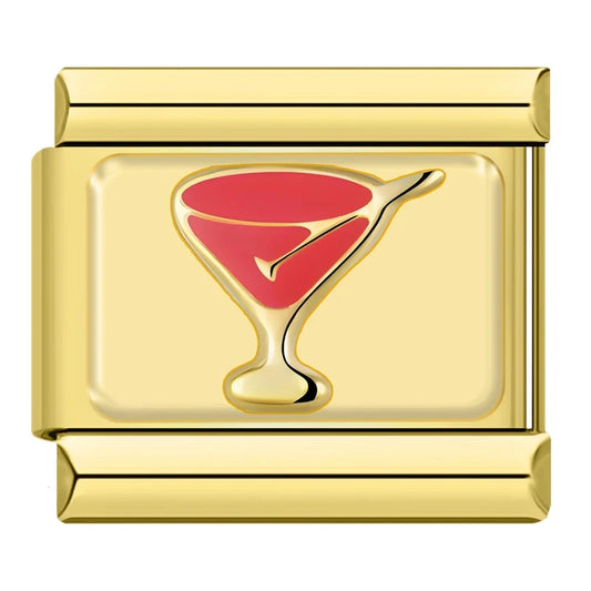 Charm Italiano de Cóctel en Oro
