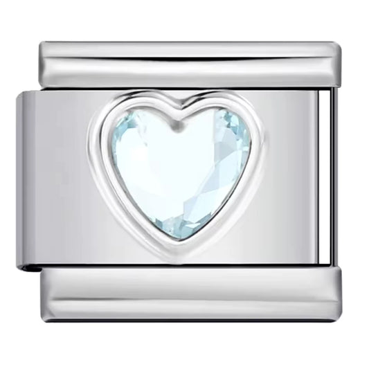 Charm Italiano Corazón Azul Claro