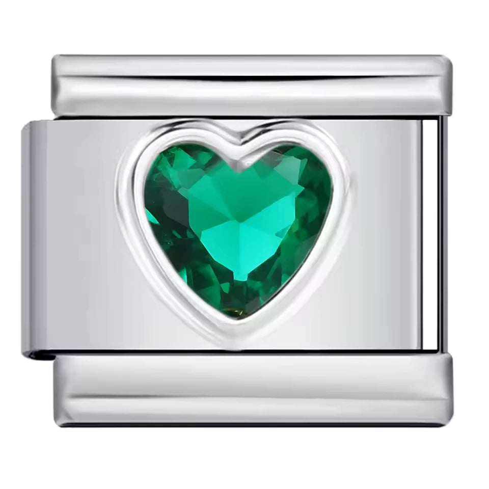 Charm Italiano Corazón Esmeralda