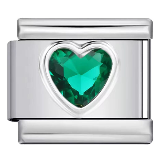 Charm Italiano Corazón Esmeralda