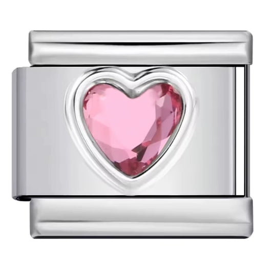 Charm Italiano Corazón Rosa