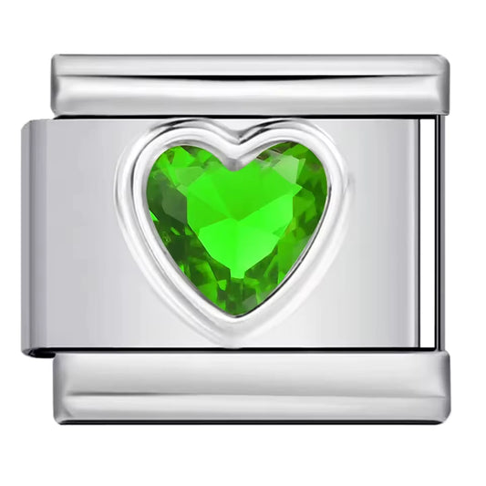 Charm Italiano Corazón Verde