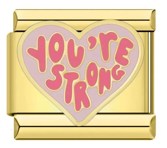 Charm Italiano Corazón "You're Strong"