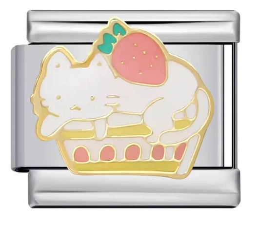 Charm Italiano Gato con Pastel