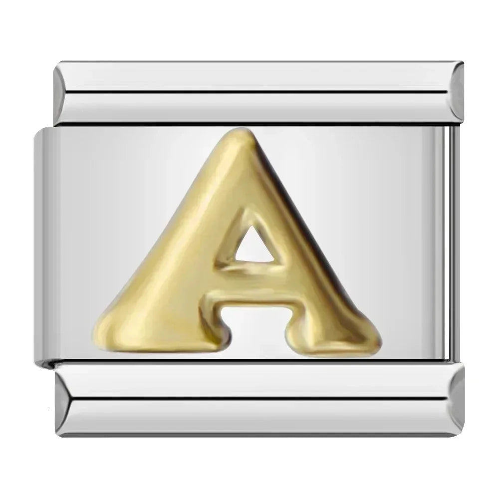 Charm Italiano con Letra A en Plata
