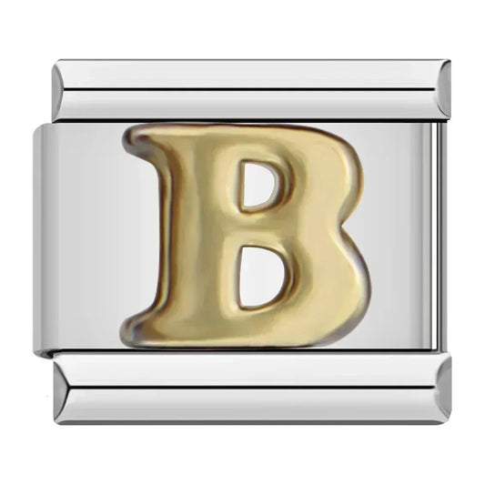 Charm Italiano con Letra B en Plata