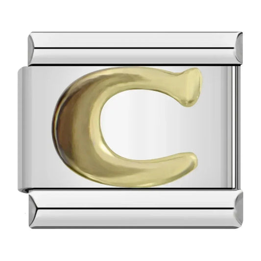 Charm Italiano con Letra C en Plata