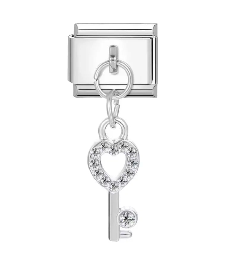 Charm Italiano Llave de Corazón