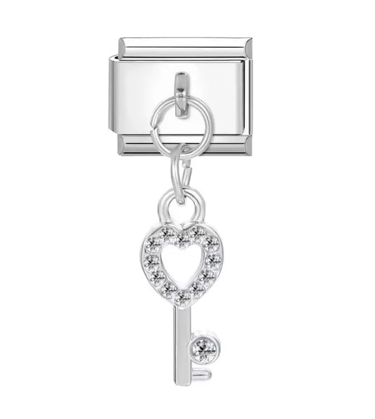 Charm Italiano Llave de Corazón
