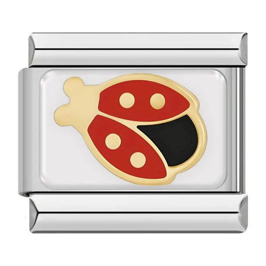 Charm Italiano de Mariquita con Estilo en Plata