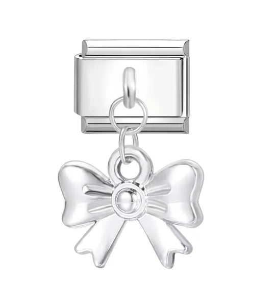 Charm Italiano Moño Plateado