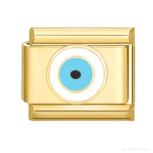 Charm Italiano de Pulsera con Ojo Protector en Oro