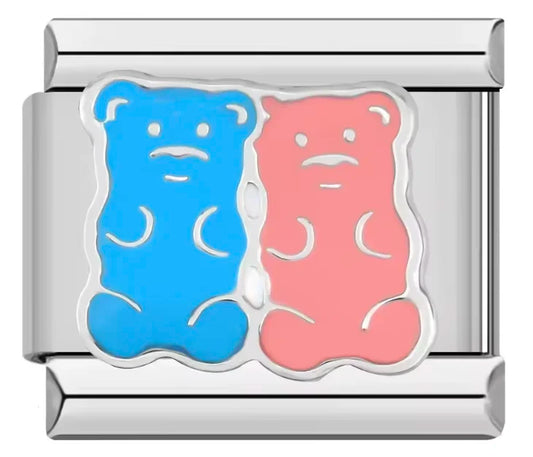 Charm Italiano con Diseño de Ositos Coloridos
