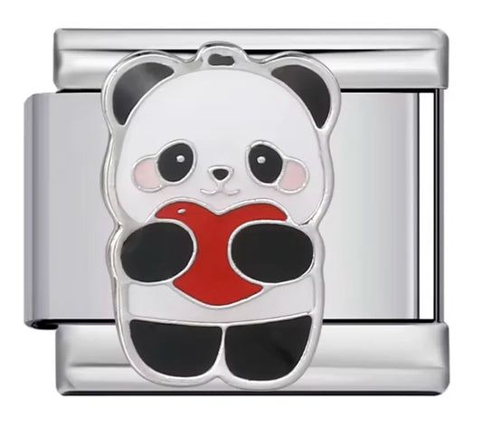 Charm Italiano Panda con Corazón