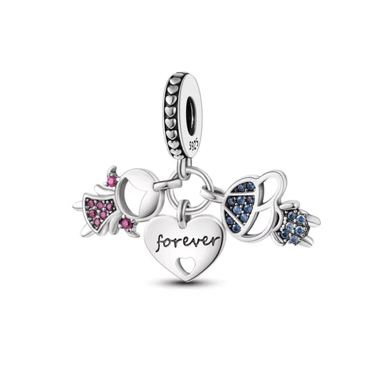 Charm de Pareja Forever en Plata