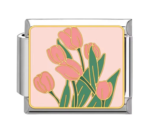 Charm Italiano con Símbolo de Rosas
