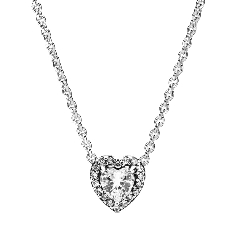 Collar con Corazón Radiante en Plata Esterlina