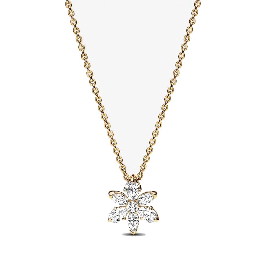 Collar con Flor Deslumbrante de Oro