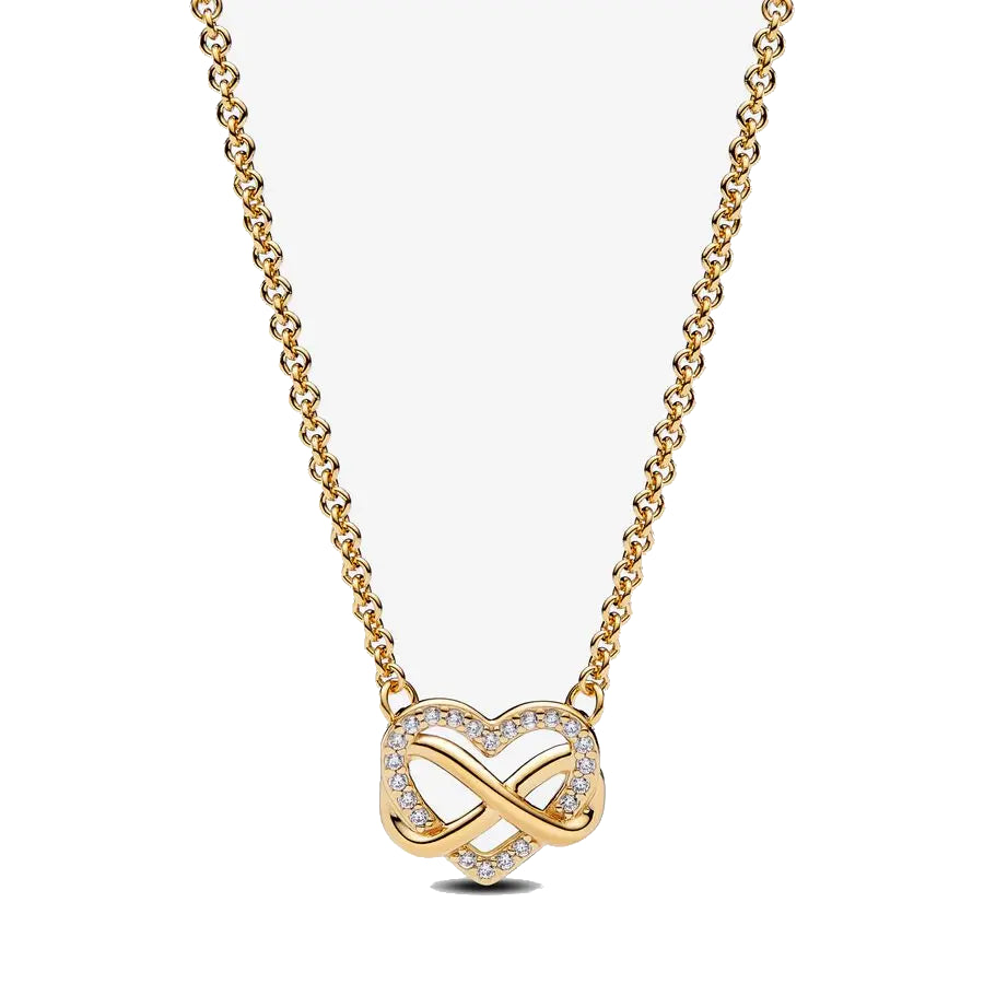 Collar con Infinito Brillante Chapado en Oro