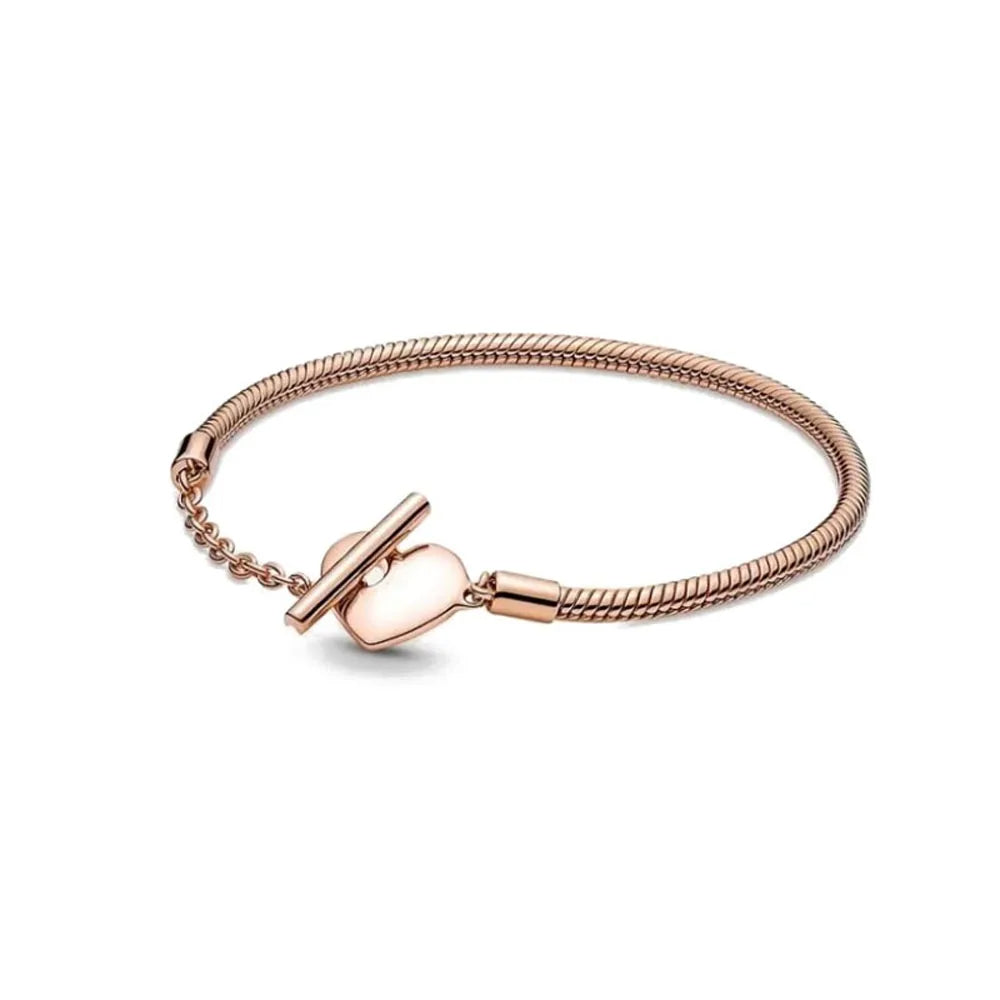 Brazalete con Corazón Toggie en Oro Rosa