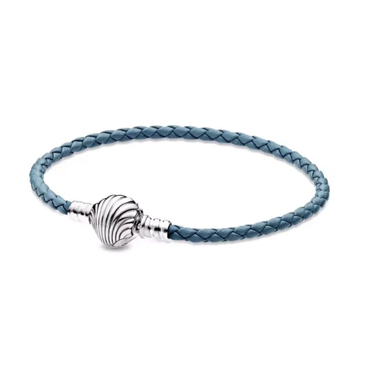 Brazalete Azul con Broche Caracol