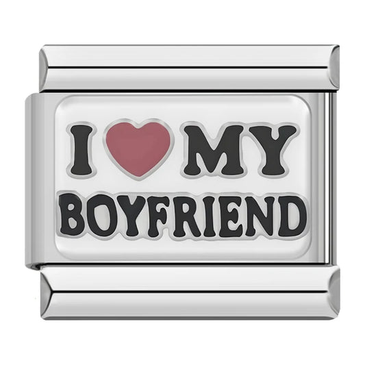 Charm Italiano de Amor con Mensaje en Plata