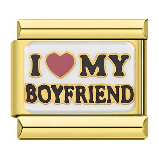 Charm Italiano de Amor con Mensaje en Oro