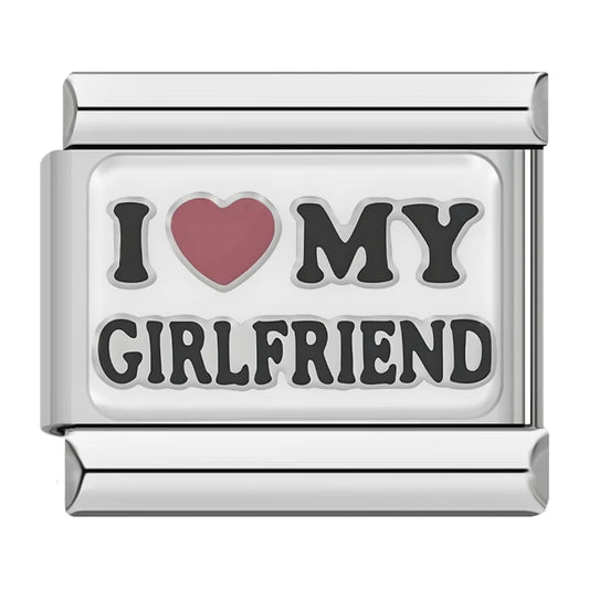 Charm Italiano de Amor con Mensaje en Plata