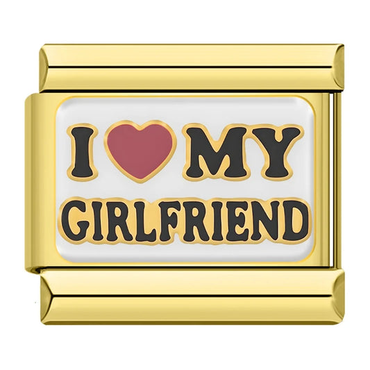 Charm Italiano de Amor con Mensaje en Oro