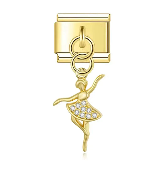 Charm Italiano Dorado de Bailarina