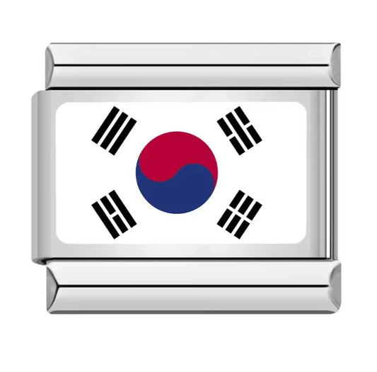 Charm Italiano con Diseño de Bandera de Corea