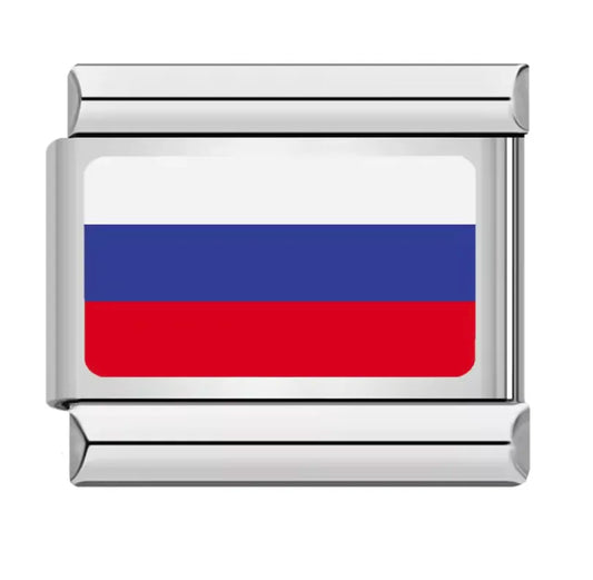 Charm Italiano con Diseño de Bandera de Rusia