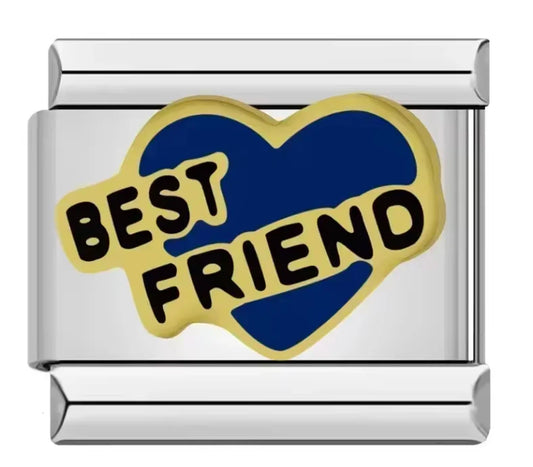 Charm Italiano con Símbolo de "Best Friend"