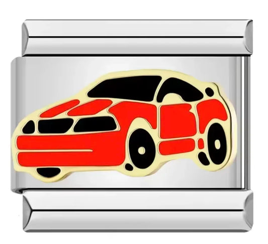 Charm Italiano con Símbolo de Coche Rojo