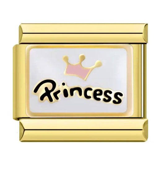 Charm Italiano Dorado con Princess