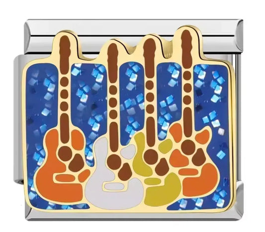 Charm Italiano con Símbolo de Guitarras