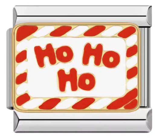 Charm Italiano "Ho Ho Ho" con Acabado Navideño