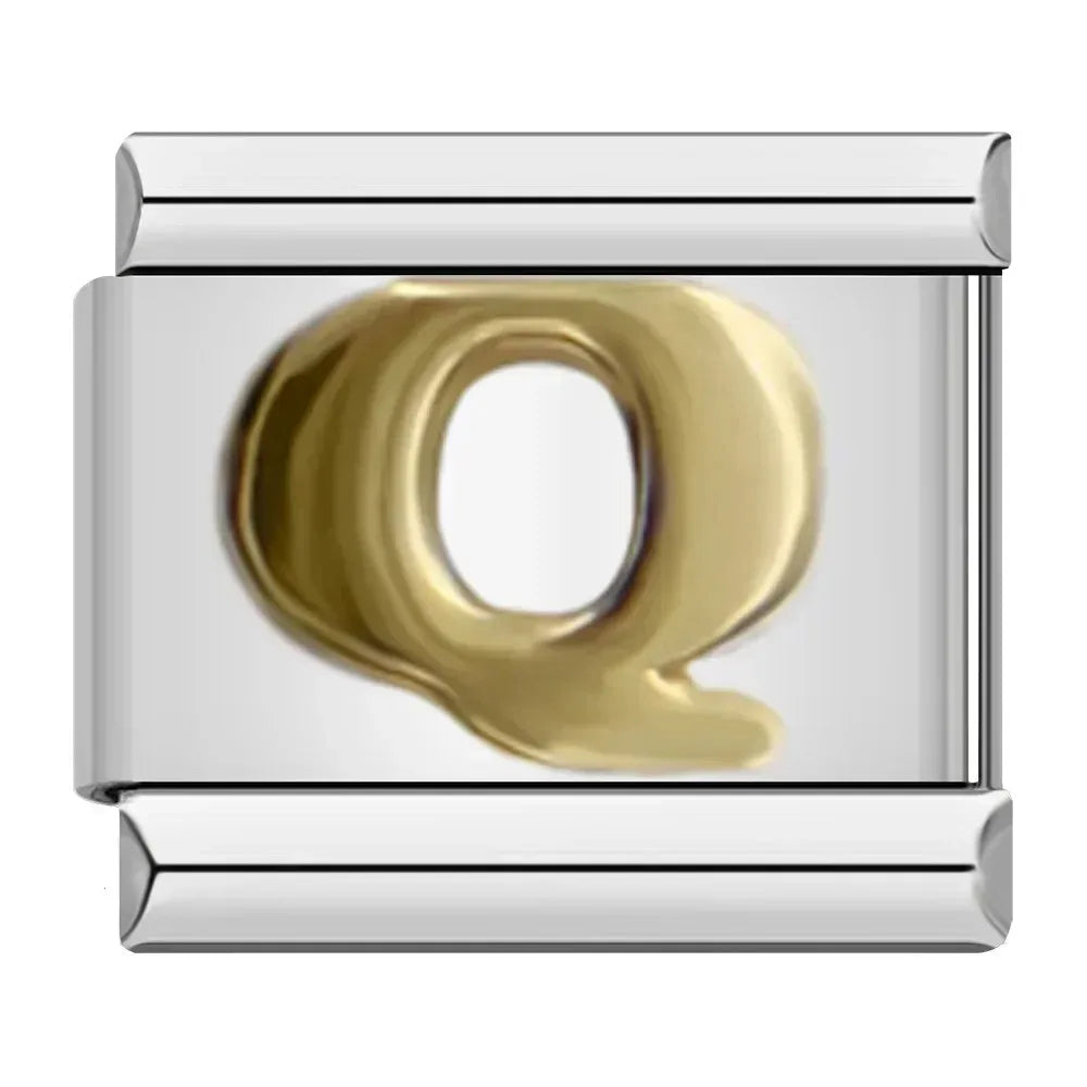 Charm Italiano con Letra Q en Plata