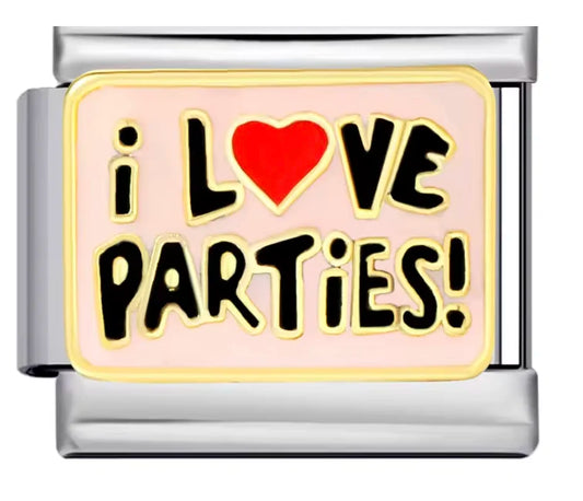 Charm Italiano con Símbolo de "Love Parties"