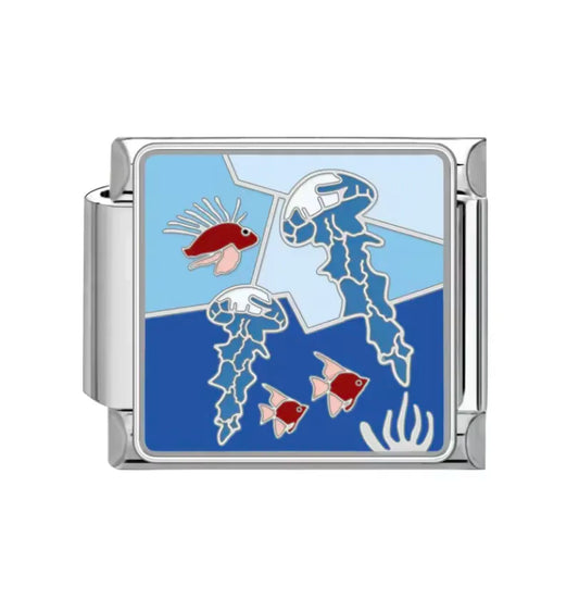 Charm Italiano con Peces y Medusas