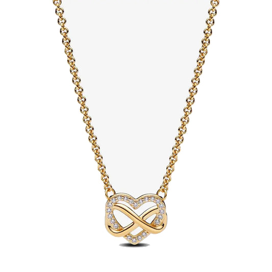Collar con Infinito Brillante Chapado en Oro